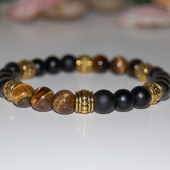 Gemstone Bracelet,Multicolor Stone Beads,Magnetic Beads - Picture 1 of 3